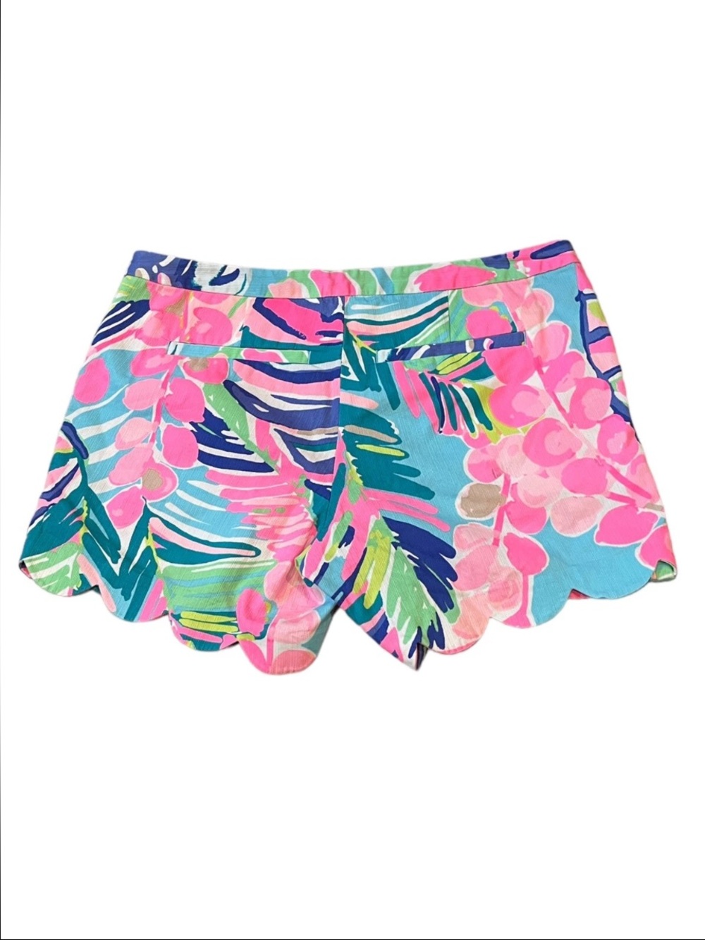Lilly Pulitzer Buttercup Side Zip Scalloped Hem Shorts